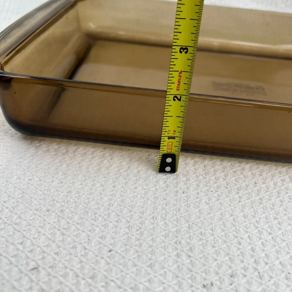 Vintage 1960s-1970s PYREX 9x13 Baking Dish Smoke Brown Glass USA 233-N